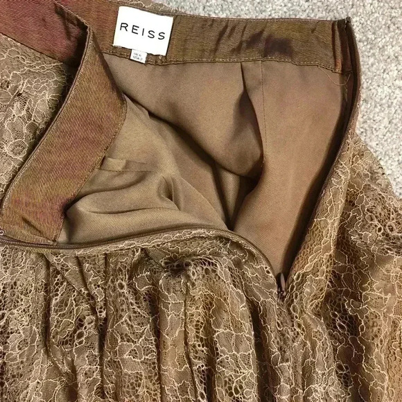 REISS Lace Midi Skirt - Picture 3 of 9